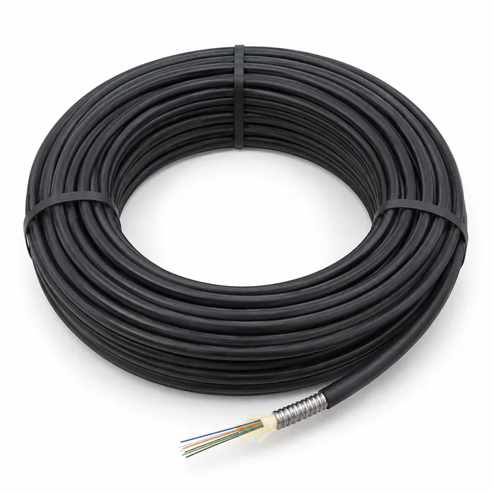 Cable de fibra óptica armado
